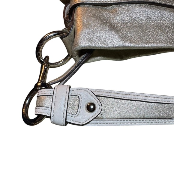 Coach Goat Suede Pleated Belted Hobo Bag - Picture 7 of 12